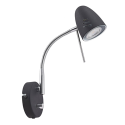 Lindby Shreena aplique de acero, negro en oferta