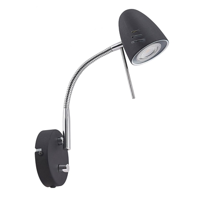 Lindby Shreena aplique de acero, negro