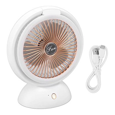 Ventilador portátil de Mano 2 en 1, Ventilador de Mano con batería, Mesa de Escritorio, Recargable por USB, miniventilador Personal pequeño, Velocidad