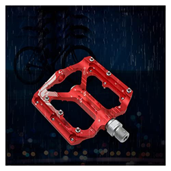 FIVENUM Pedal de Bicicleta CNC Aleación de Aluminio Pedal de Plataforma de Bicicleta Plana Luz sin Deslizamiento MTB Pedal de montaña Pedal (Color : R en oferta