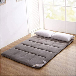 Colchón de piso japonés, cubiertas de futón marrón/ gris, almohadilla for dormir portátil, alfombra de tatami de ahorro, colchón enrollable, viajar a  características