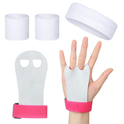 Protectores de Empuñaduras de Palma de Cuero PU de Tallas de Niños con Set de 3 Bandas Deportivas de Sudor Diadema y Muñequera Deportiva para Niños Ni en oferta