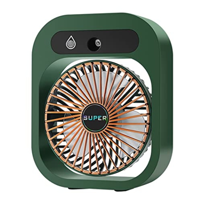 WALLBIG Ventilador de refrigeración de Niebla de Agua de Escritorio para el hogar, batería Recargable USB, Mini Ventilador de Aire Acondicionado de Me