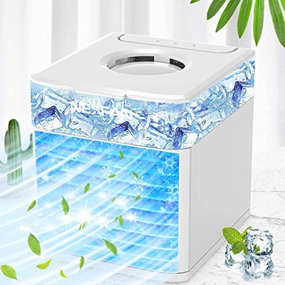 ZLZNX Aire Acondicionado portátil de CA, Enfriador de Aire por evaporación, Mini Ventilador de refrigeración Personal, humidificadores de Niebla de Es
