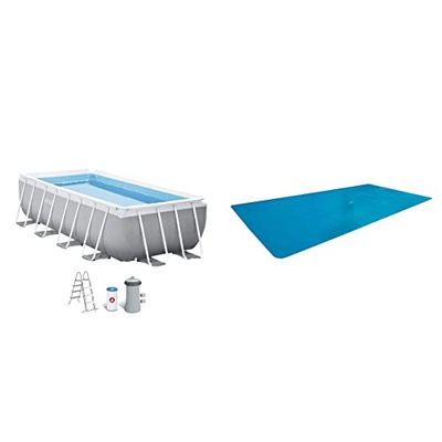 Intex 26788NP - Piscina elevada Rectangular Prism Frame intex con depuradora + Cobertor Solar Piscinas rectangulares 400x200 cm