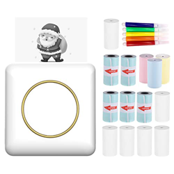 WANGJIA Mini Impresora de Fotos de Bolsillo Máquina de impresión térmica portátil 203DPI Conexión inalámbrica BT para Etiqueta de Imagen Lista de Manu características