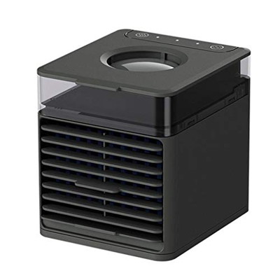 Mini Aire Acondicionado USB, Enfriador de Aire portátil, Enfriador evaporativo 3 en 1, Aire Acondicionado móvil portátil para el hogar (Negro)