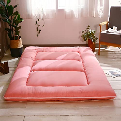 Colchón japonés colchón de futón, colchoneta de Tatami Gruesa for Dormir Dormir Enrollable Dormitorio-khaki-180x200cm (71x79 Pulgadas), Quinch-3006 (C