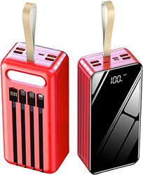 Mommax Banco de Carga de Cargador portátil, batería Externa Enorme de Amplio Rango con Cable Integrado de 4 y 7 Puertos, Paquete de batería de Carga r características