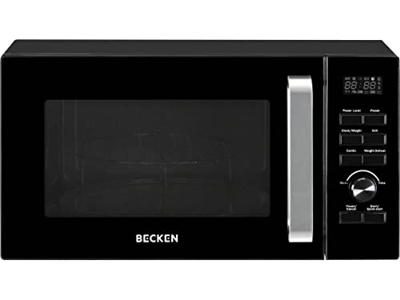 Becken Microondas con Grill, 25L, 1400W, 5 Niveles de Potencia, Bloqueo de Seguridad, Temporizador, Negro