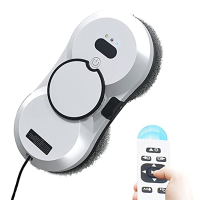 YUDIZWS Robot Limpiador de Ventanas, 5600Pa Strong SuctionSmart Robot de Limpieza de Vidrio con rociador de Agua automático y Control Remoto para Azul