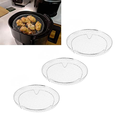 Rejillas Deshidratadoras para Freidora de Aire, 3 Uds. Rejilla Deshidratadora para Freidora de Aire, Diseño Apilable, a Prueba de Herrumbre, 20 X 9 X 