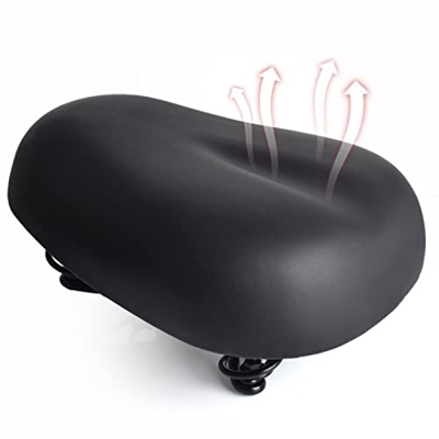 SANON Cojín de asiento de bicicleta, asiento de bicicleta grueso para bicicletas eléctricas, absorción de golpes, reemplazo de asiento de bicicleta