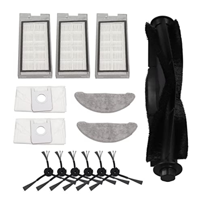 Accesorio para Robot Aspirador, Duradero, Fácil Instalación, Fibra ABS, Paño de Limpieza de Silicona, Bolsa para el Polvo, Cepillo Limpiador de Robot,