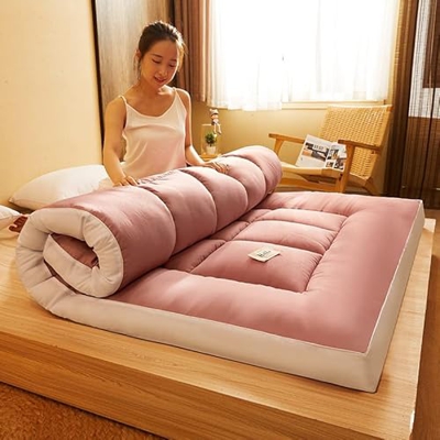 RVUEM Japonés Plegable colchón futón Acolchado, Espesar Colchón Acolchado Estera para Dormir, Tatami de Piso Colchón Colchón de Futón, para Dormir Via