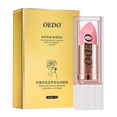 Gofodn cosmet Brillo nutrición de la de los Labios Productos de Labios de Rosa Cuidado de péptidos antienvejecimiento lápiz Labial Black Set (Discolor