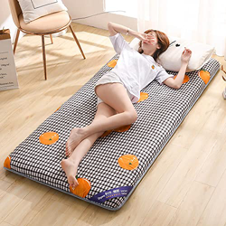 V&U Algodón Futon Colchones,Japonés Plegable Colchón De Piso,Roll Up Colchón De Tatami,Camping Portátil Almohadilla ​De Colchón Cama De Cama De Tumbon en oferta
