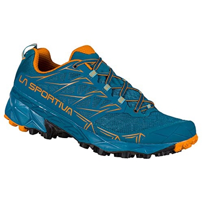 LA SPORTIVA Akyra, Zapatillas de Mountain Running Hombre, Space Blue/Maple, 46.5 EU