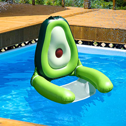 MiiDD Colchoneta hinchable para adultos, silla de malla, tumbona hinchable para piscina, plegable, diseñada para el uso en piscinas de playa y agua de características