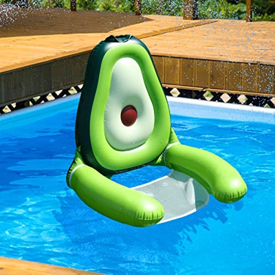 MiiDD Colchoneta hinchable para adultos, silla de malla, tumbona hinchable para piscina, plegable, diseñada para el uso en piscinas de playa y agua de