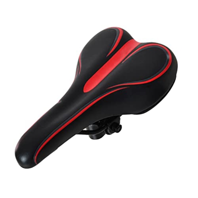 Sports Bike Asiento De Asiento De Asiento De Bicicleta Bike Transpirable PU Cuero Bicicleta Asiento De Ciclo De Ciclo De Montaña a Prueba De Choques, 