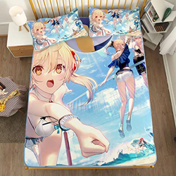 ACOSDARY Impacto de Genshin: jean gunnhildr lumine éter Voleibol de playa Colchón, Microfibras de impresión 3D Alfombrilla de seda de hielo de anime,  precio