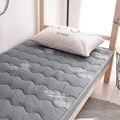 V&U Colchón Transpirable 3D De Punto,Sensación De Firma Media Colchón De Piso,Futón Plegable Comfort Colchones Colchón De Camping Cama De Invitados-Gr