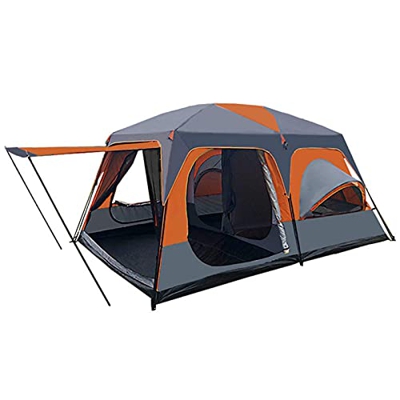Desconocido Tienda de campaña Familiar para 8 Personas con Vista panorámica, Tienda de cúpula Impermeable de Doble Capa, Tienda Familiar Grande con Bo