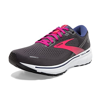 Brooks Ghost 14, Zapatillas para Correr Mujer, Pearl/Black/Pink, 42.5 EU