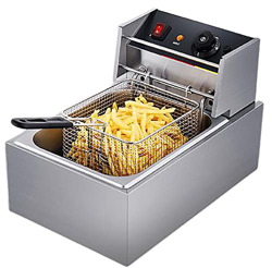INTHEL Freidora de Grasa Profunda eléctrica con Cesta de Tapa, freidora de Grasa Profunda, freidoras de Grasa para Uso doméstico fácil de Limpiar y Co precio