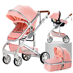 3 en 1 Sistema de Viaje Para Bebé Silla de Paseo 3 en 1 Carrito con Capazo Cochecito de Bebé Cochecito de Paisaje Alto Reclinable Cochecito Estándar P características
