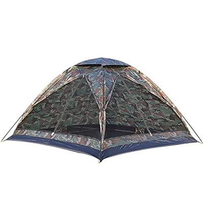 Desconocido Carpas Domo para 3-4 Personas, Carpa Familiar para Acampar al Aire Libre, Liviana, portátil con Doble Puerta, Impermeable, ventilada y Tra