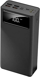 Mommax Cargador de Banco de energía portátil, Cargador de teléfono de Alta Capacidad con Pantalla LED y 4 Salidas de Carga rápida, batería Externa,Neg características