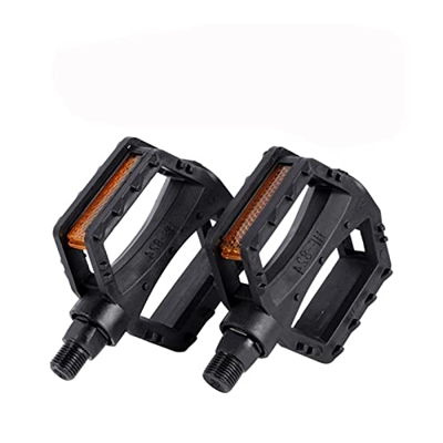 FIVENUM Pedales de Bicicleta de niños ultraligeros de 12 mm de 14 mm de 14 mm Pedales de plástico de plástico Advertencia Reflector Niños Pedales de C