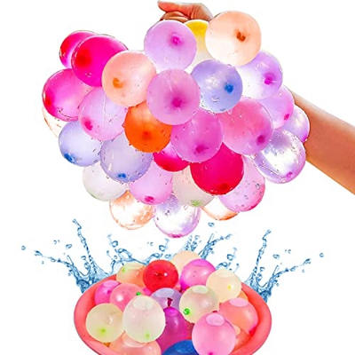 Globos de Agua,Llenado Rapido autosellables Globos de Agua,6 paquetes de globos de agua,cada uno con 37 globos de agua, 222 coloridos globos de agua,G