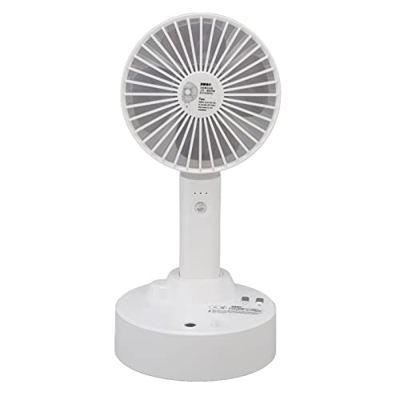 Yctze Mini Ventilador Portátil, Recargable por USB 3 Velocidades Nebulización de Escritorio Cabezal Móvil Automático Ventilador Pequeño de Mano con Ba