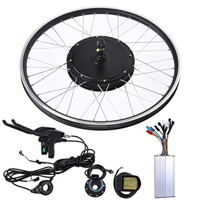 Rueda Trasera de Bicicleta Eléctrica, 48V 1500W Kit de Motor de Buje para Bicicleta Eléctrica Kit de Conversión para Bicicleta de Montaña con Pantalla