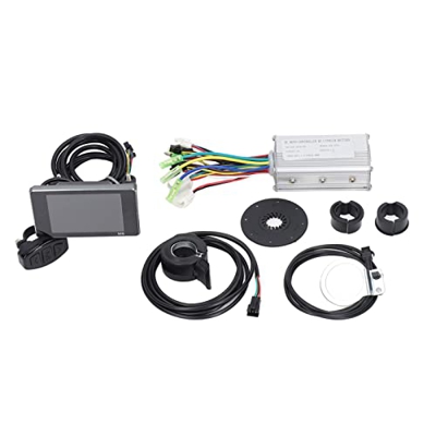 Keenso Controlador de Motor de Bicicleta Eléctrica 15A, Kit de Conversión de Bicicleta Eléctrica para Motores de 250W 350W