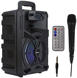 Altavoz Bluetooth Portatil con Micrófono para Karaoke y Mando de Control Portable Connected Speaker con Lector USB AUX y SD, Radio FM (QS2606) características
