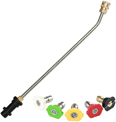 Herramientas limpieza canalones para Karcher K2 K3 K4 K5 K6 K7, varilla extensión lavado a presión Lanza limpiador canalones con 5 boquillas pulveriza características