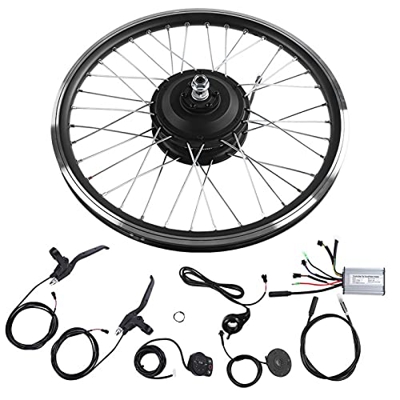 Sorandy 36V/48V 350W Kit de Conversión E-Bike, Bicicleta Eléctrica con Motor de Buje Delantero Kit de Moto Eléctrica con Pantalla LED Kit de Conversió