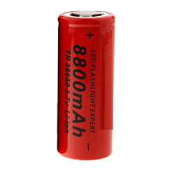 Zpure Batería de Litio de 3,7v 8800mah 26650, Recargable de Alta Potencia para Linterna, Mini cámara, Banco de energía, Detector, Reloj Despertador, 1 precio