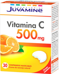 JUVAMINE - Vitamina C 500 mg - Sistema Inmunitario - 30 Comprimidos Masticables en oferta