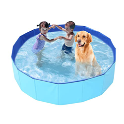 Piscina plegable para perros de 200 x 30 cm, piscina grande para perros, piscina plegable para mascotas, cachorros y niños, bañera de PVC antideslizan en oferta