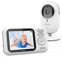 Camara Vigilancia Bebe,TakTark Vigilabebes con Camara 3.2'' LCD Inalambrica, Intercomunicador Bebe con Camara Comunicación Bidireccional, VOX y Visión características