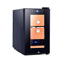 QHYTL Humidores Electronic Smart Cigar Cabinet Temperatura Constante y Humedad CigarCedar 360 ° Sistema de purificación de Iones Negativos refrigerado en oferta