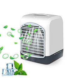 ZLZNX Aire Acondicionado portátil, Mini Aire Acondicionado Personal en 3 velocidades, Enfriador de Aire Recargable con luz LED para Oficina, Dormitori en oferta