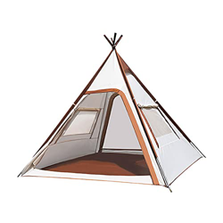 Desconocido Tienda de campaña piramidal, Tienda de campaña al Aire Libre con Dos Puertas, fácil instalación, para mochileros de 3 a 4 Estaciones, Camp precio