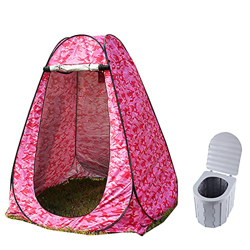 Tienda de Ducha, Inodoro Plegable portátil, Tienda de privacidad, Inodoro para Acampar al Aire Libre con Tapa, 12 Bolsas de Limpieza, vestidor para Ca en oferta