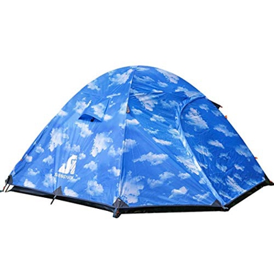 Desconocido Tienda de campaña Doble para Exteriores, Poste de luz de Aluminio, Tienda Doble para Acampar, Necesita Construir Picnic Impermeable, monta